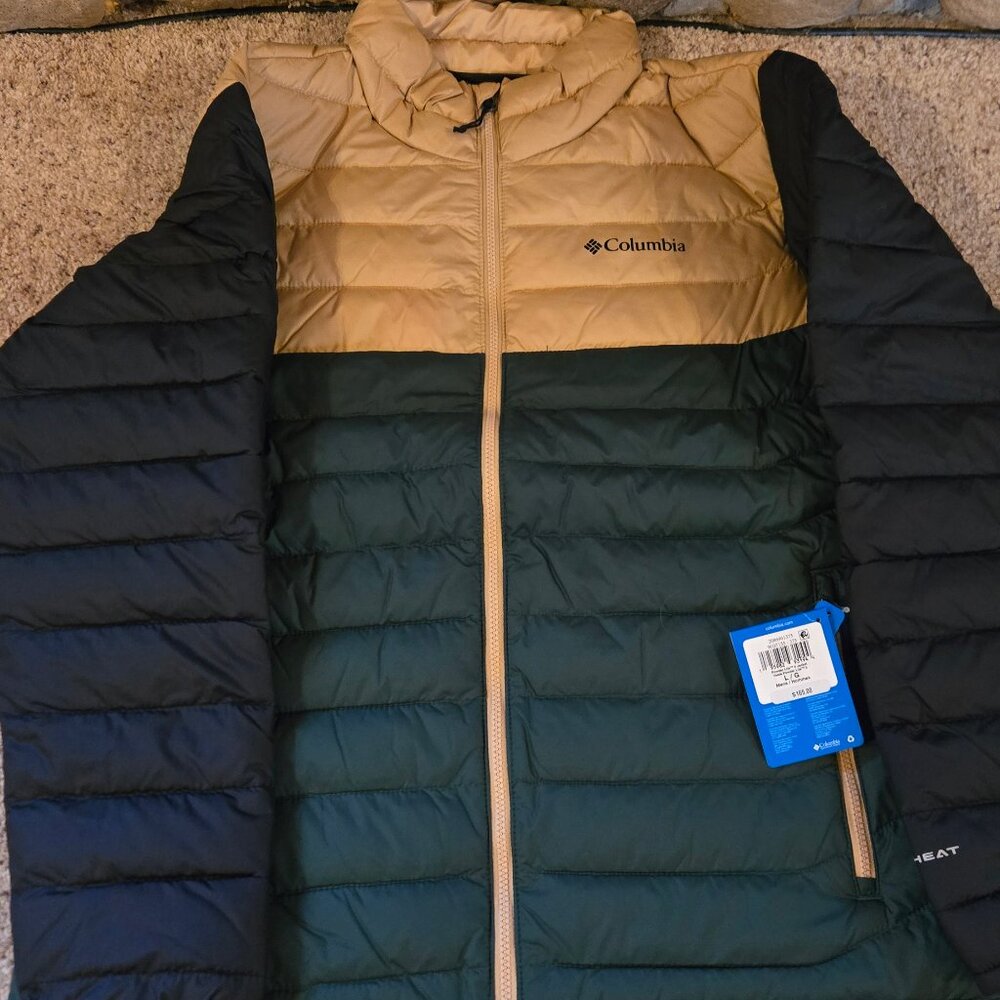 NEW Columbia Men's Powder Lite™ II Jacket Green & Black - Large
